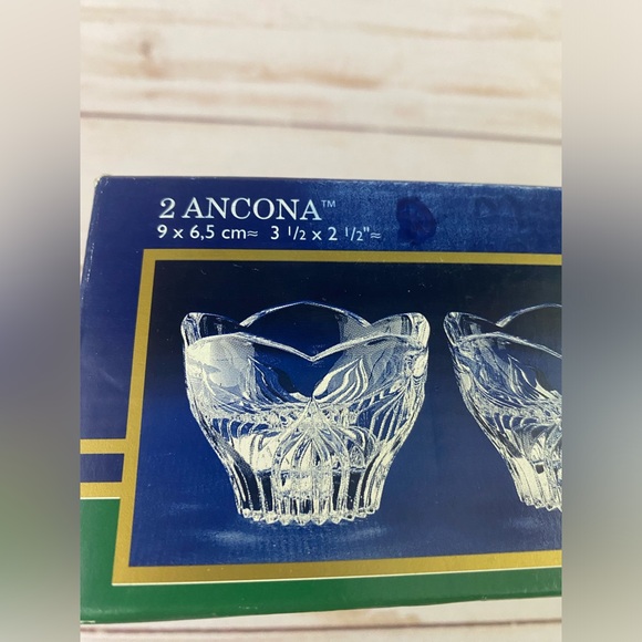 2 Cristal d' Arques France Ancona Crystal Glass Votive Taper Candle Holders Box - Picture 8 of 9